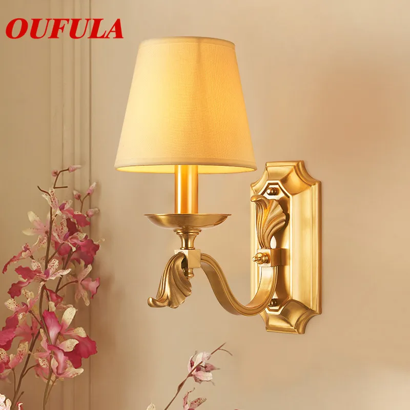 

OULALA Indoor Wall Lamps Fixture Brass Modern LED Sconce Contemporary Creative Decorative For Home Foyer Corridor Bedroom