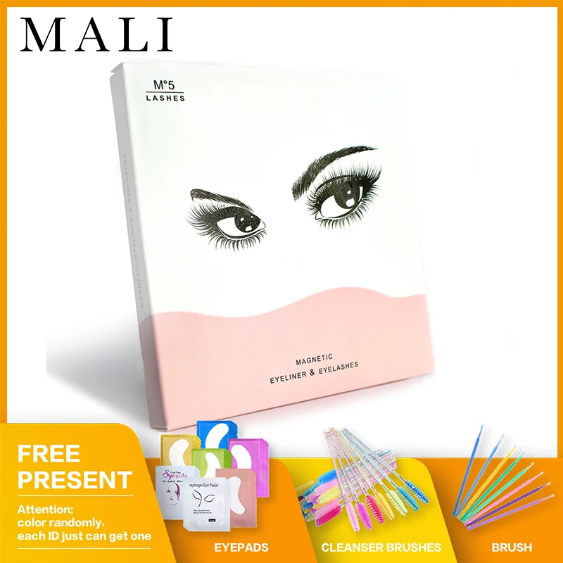 Набор для наращивания ресниц жидкая подводка глаз и пинцет 5 магнитов