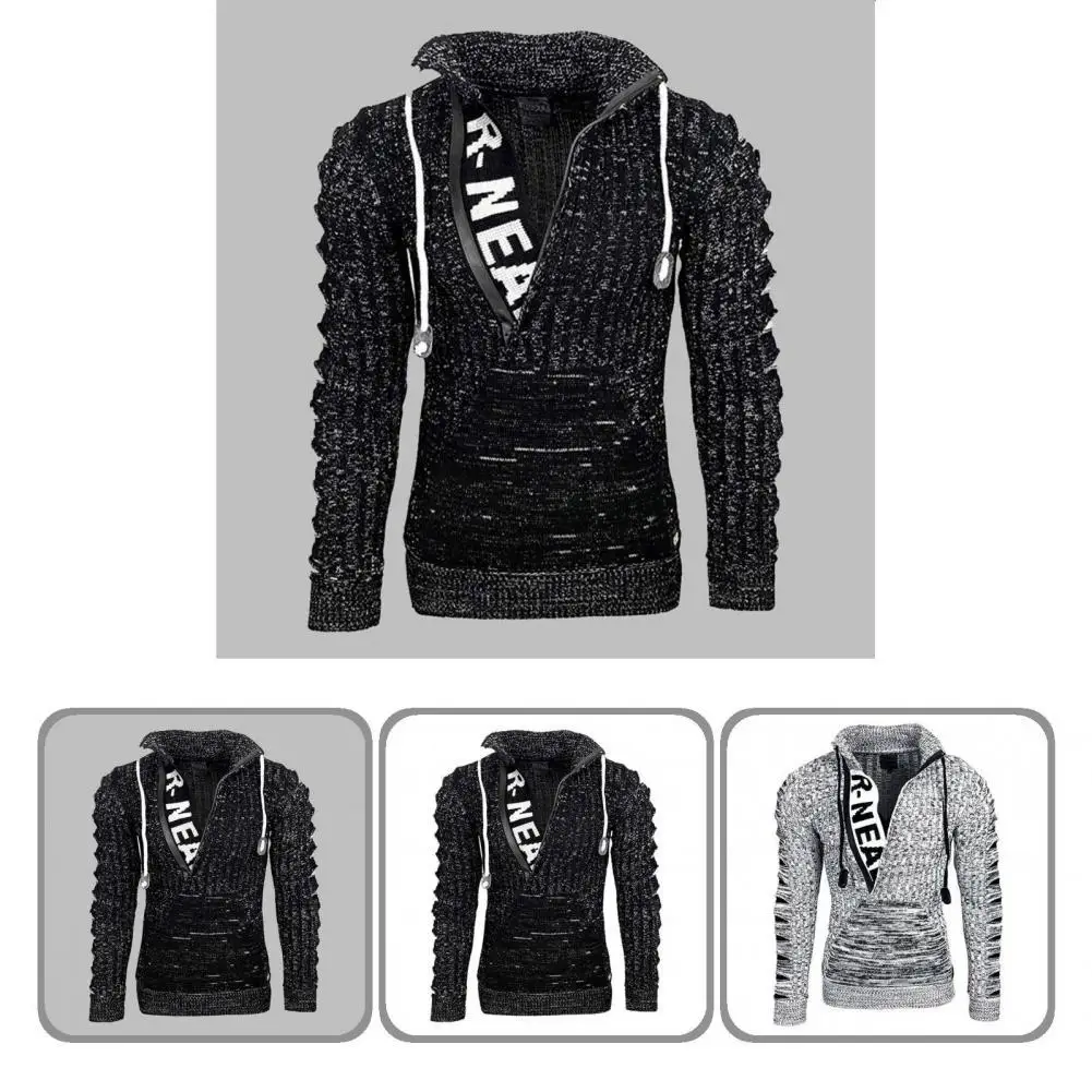 

Fabulous Winter Sweater Pullover Letter Print Anti-shrink Winter Sweater Male Sweater Fall Sweater