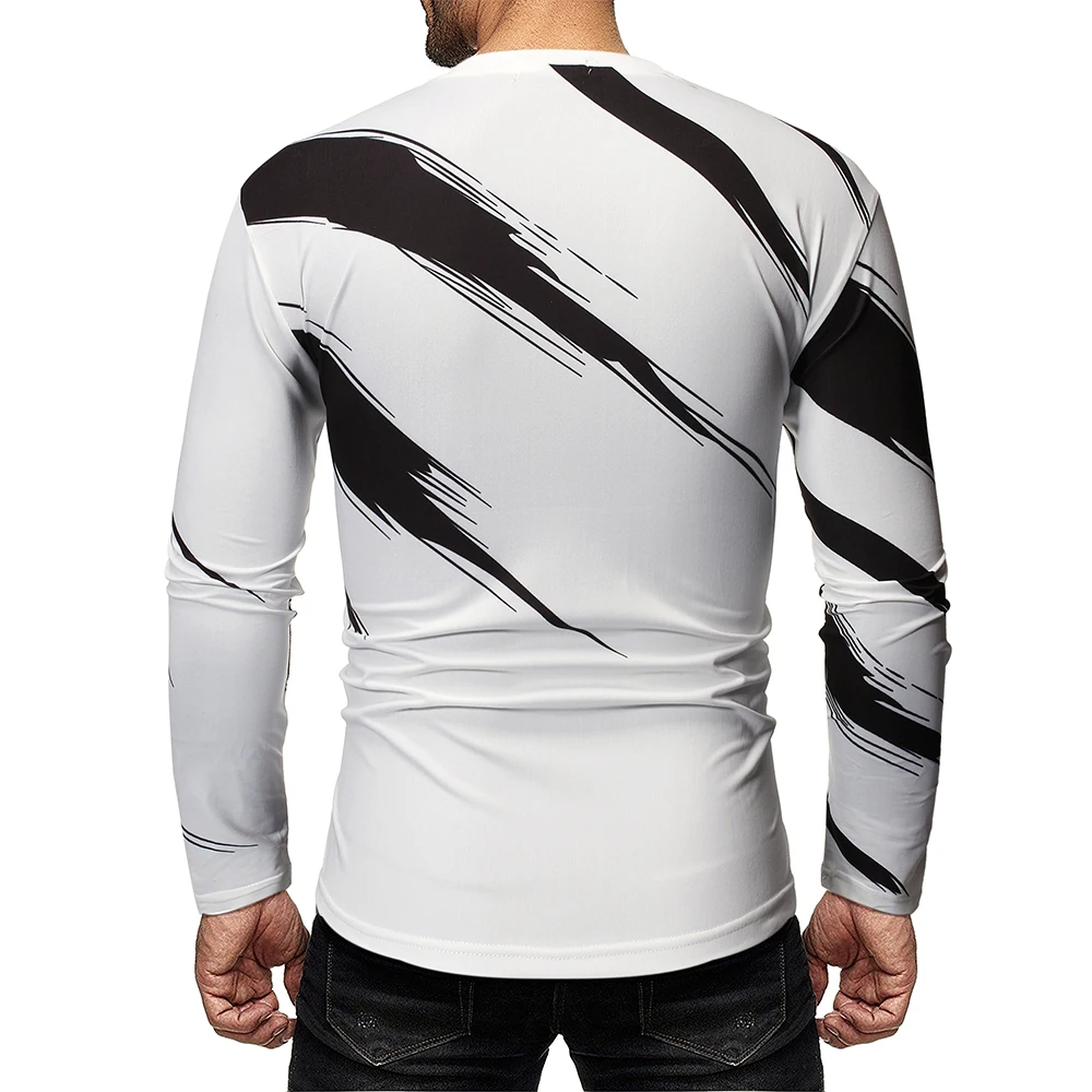 

2020 Mens Casual O-Neck Men T Shirt Slim Muscle Tops Tee Autumn Winter Long Sleeve T-Shirts for Men
