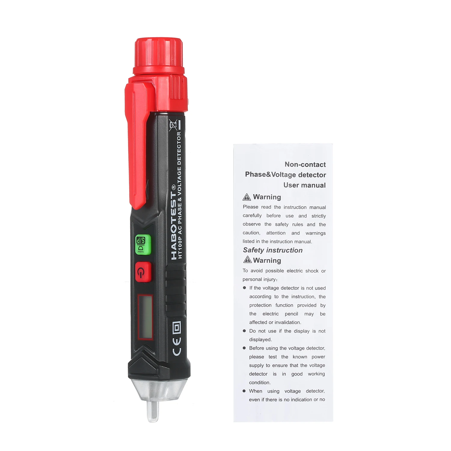 Вольтметр HABO TEST HT100P Бесконтактный тестовый карандаш ЖК цифровой тестер