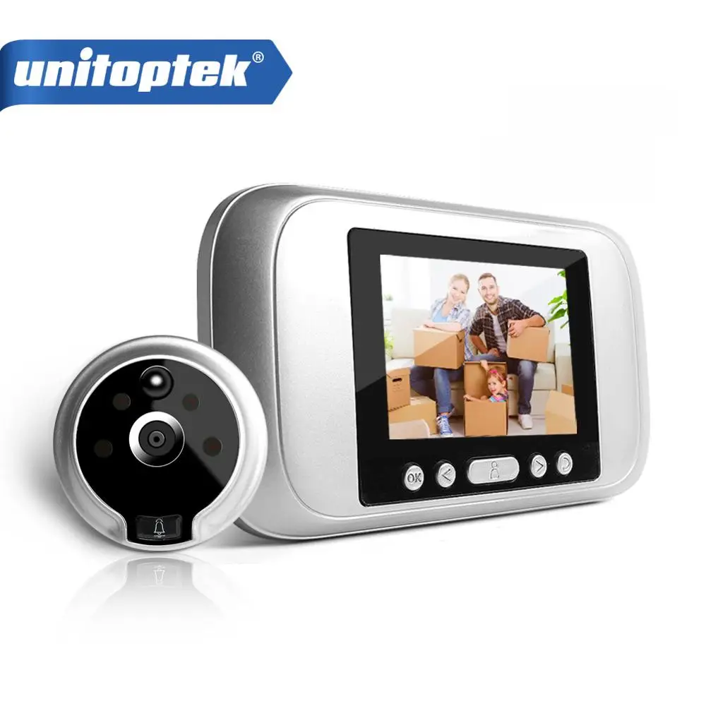 Цифровой глазок с ЖК экраном 3 2 дюйма дверной звонок видеодомофон HD 720P 960P ИК