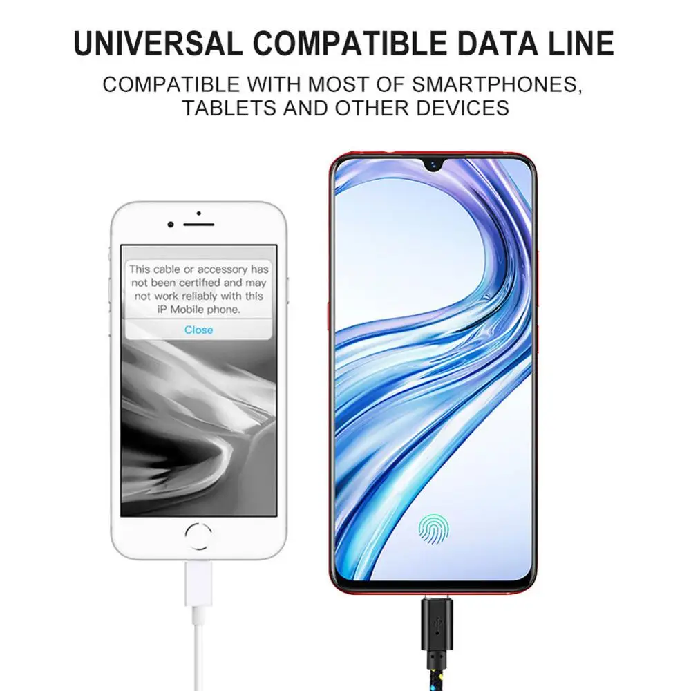 Nylon Weave Type C Cable For Samsung Galaxy S10 S9 S8 Plus 1 2 3m Fast Charging Type-c Data for Xiaomi Redmi Note 7 MI 9 8 | Мобильные