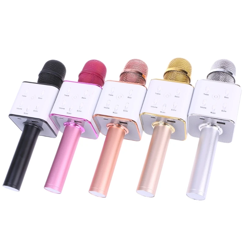 

Wireless Karaoke Microphone Bluetooth Speaker Track Surround Sound Voice Q7 Drop Shipping