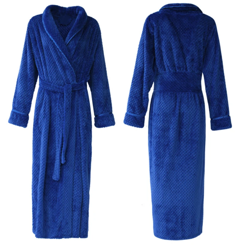 Халат банный Женский фланелевый плотный однотонный зимний халат для пар |