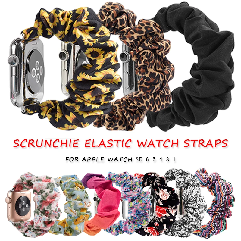 

Scrunchie Elastic Watch Straps Watchband for Watch Band Series 6 5 4 3 38mm 40mm 42mm 44mm for iwatch Strap Bracelet 6 5 4