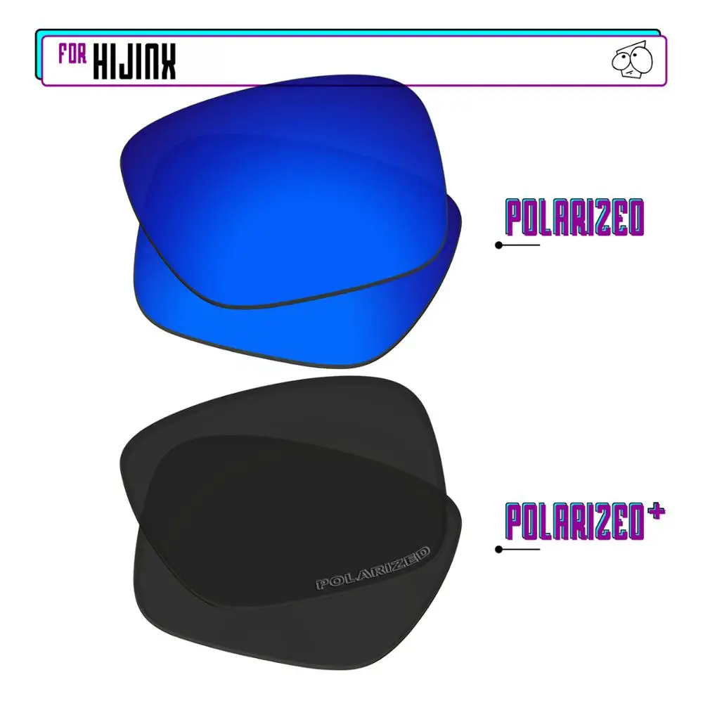 

Поляризованные Сменные линзы EZReplace для солнцезащитных очков Oakley Hijinx-черный P Plus-темно-синий P