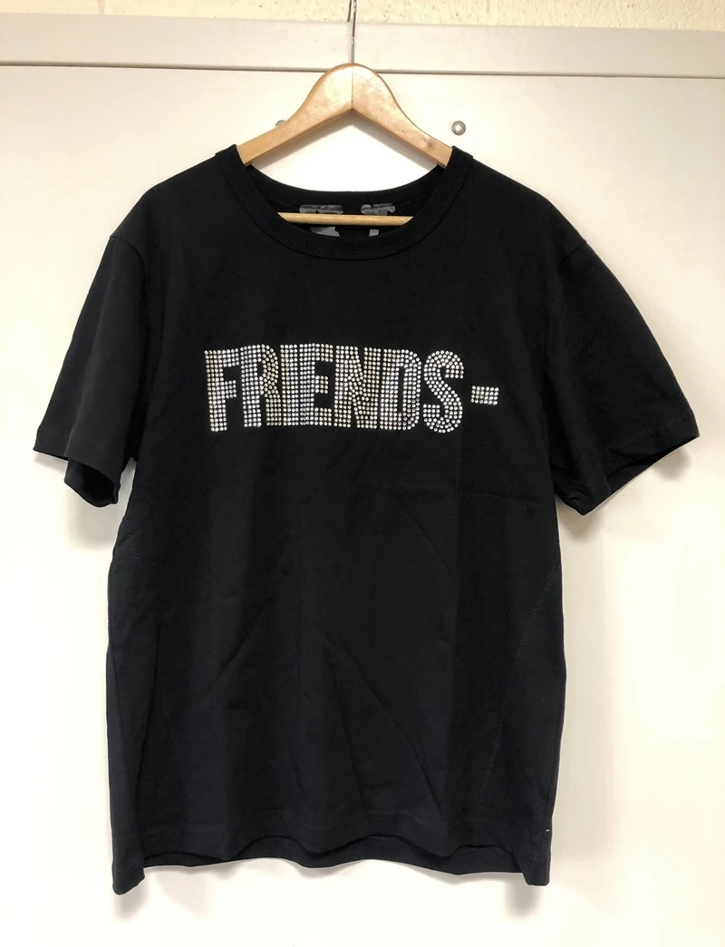 

2021 Vlone pop up guerrilla shop limited hot brick big V men and women loose short-sleeved T-shirt bottoming shirt tide