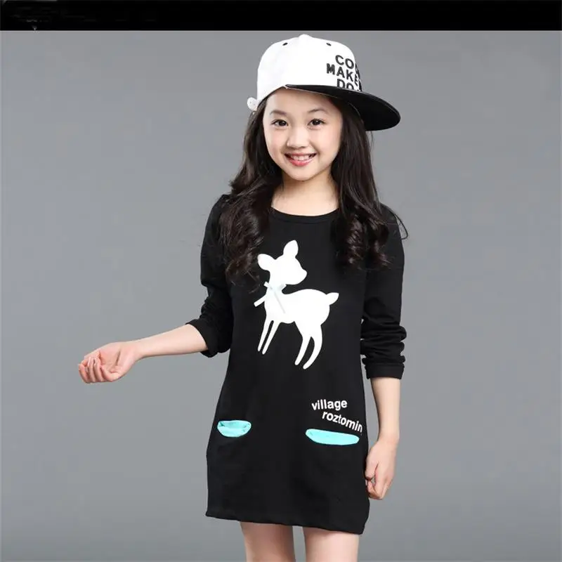 2021 Сезон весна осень Новые футболки с длинными рукавами для маленьких девочек из