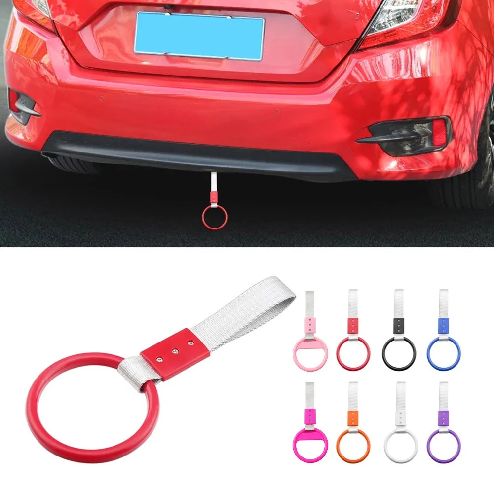 

Ремешок для ручки автомобиля, кольцевой ремень, дрифт, круглые автомобильные аксессуары, задний бампер, декоративное предупреждающее подве...