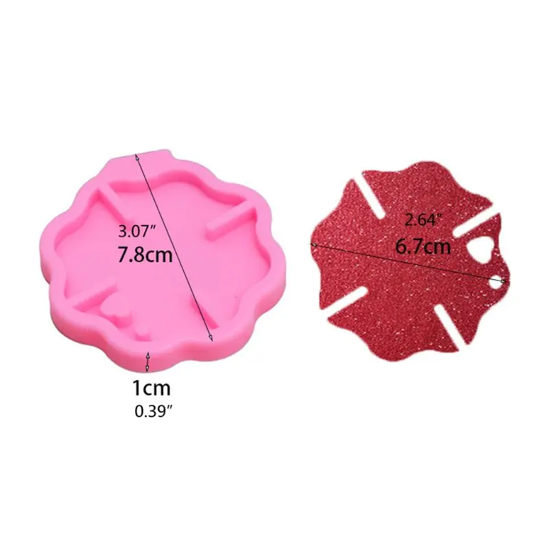 

Fire Sign Shaped Keychain Silicone Resin Mold with Hole DIY Jelly Shots Pudding Cupcake Cake Topper Jewelry Making Tools