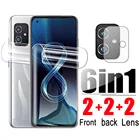 Гидрогелевая пленка 6 в 1 для Asus Zenfone 8, Защитное стекло для объектива Asus Zenfone 8 Flip ZS672KS, Защитная пленка для экрана камеры 6,67 дюймов