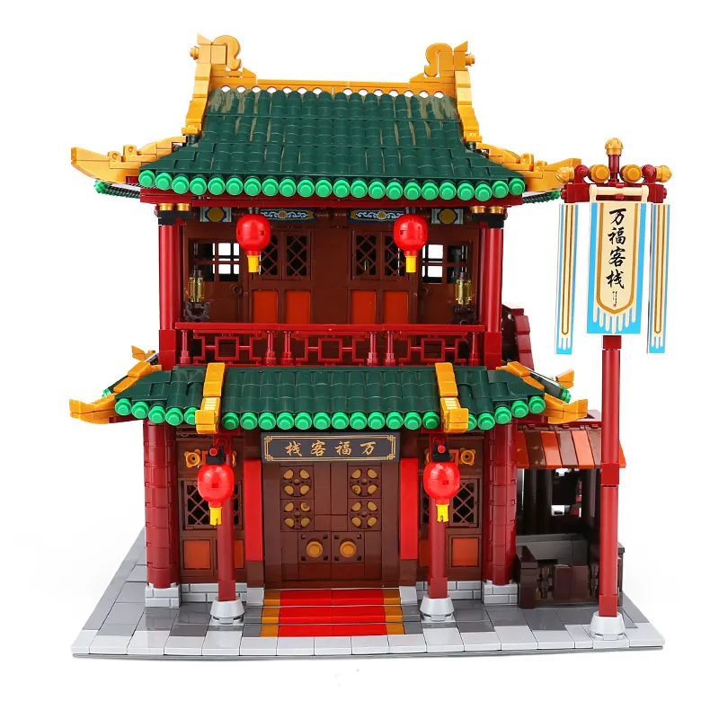 3046Pcs Xingbao 01022 Chinatown View The Wanfu ИНН Набор строительных блоков дом Коллекция игрушек подарок для детей подарок на день рождения - Цвет: 3046Pcs