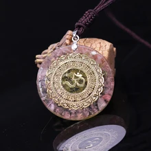 Подвеска Рэйки от Orgonite розовые кристаллы душа приносит удачу