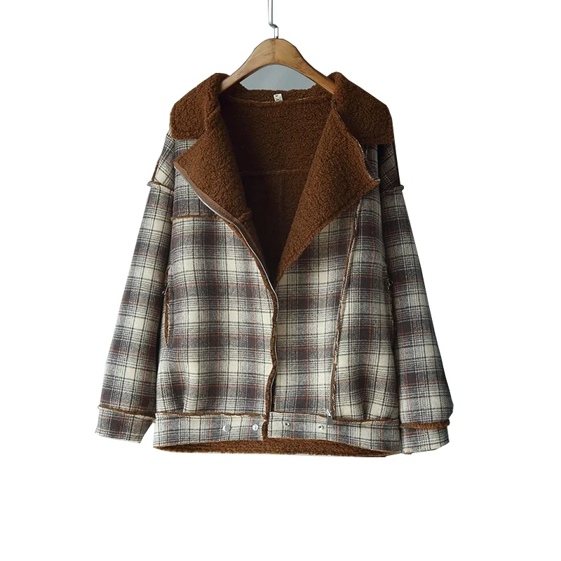 2019 зимнее женское пальто в стиле ретро теплое из овечьей шерсти женская модная