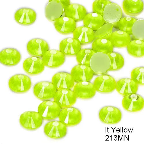 lt Yellow Лучшее качество стразы Красочные Неоновые стразы фосфоресцирующие электрические не горячей фиксации неоновые стразы s дизайн ногтей украшения F0170 - Цвет: lt Yellow