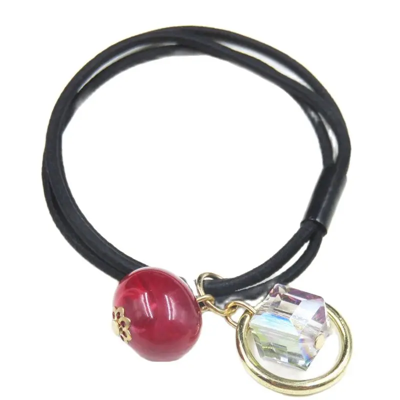 1 шт. красные овальные бусины эластичные резинки для волос девочек богемная