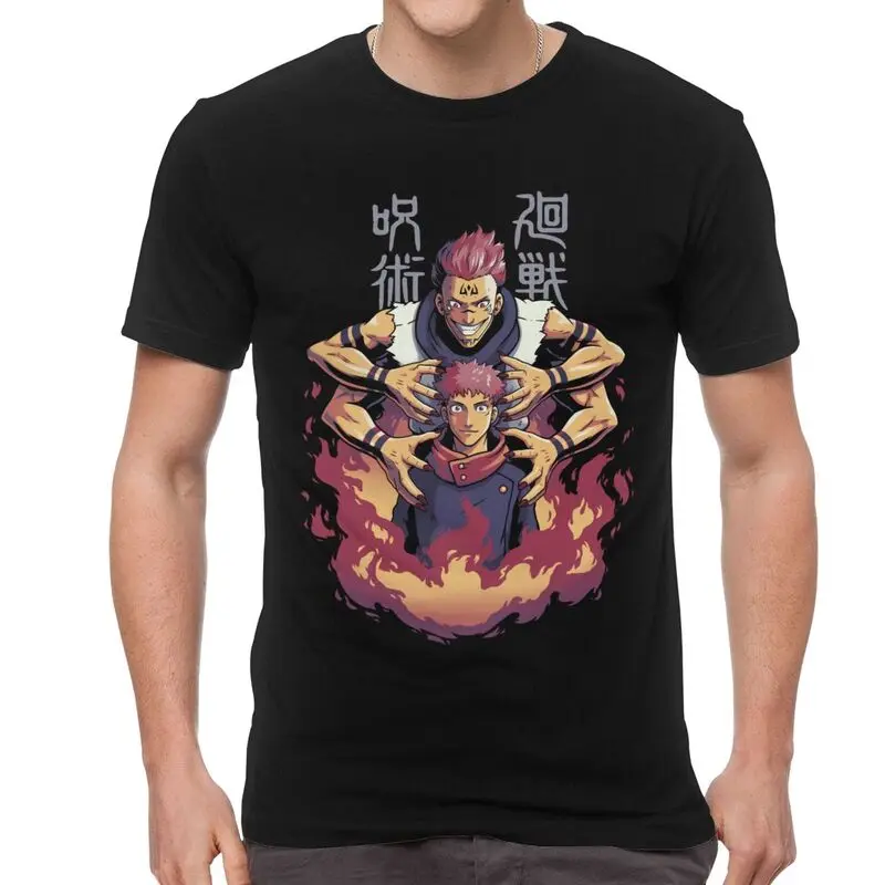 

Футболка мужская Itadori Yuji Ryo, хлопковая тенниска с короткими рукавами в стиле хип-хоп, уличная одежда юютсу кайзен