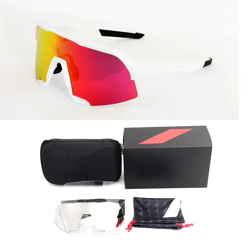 

Outdoor Cycling Glasses S3 100 Movement Mountaineering Bicycles Driving UV-Proof Polarized Goggles TR-90 Men's Sunglasses Set