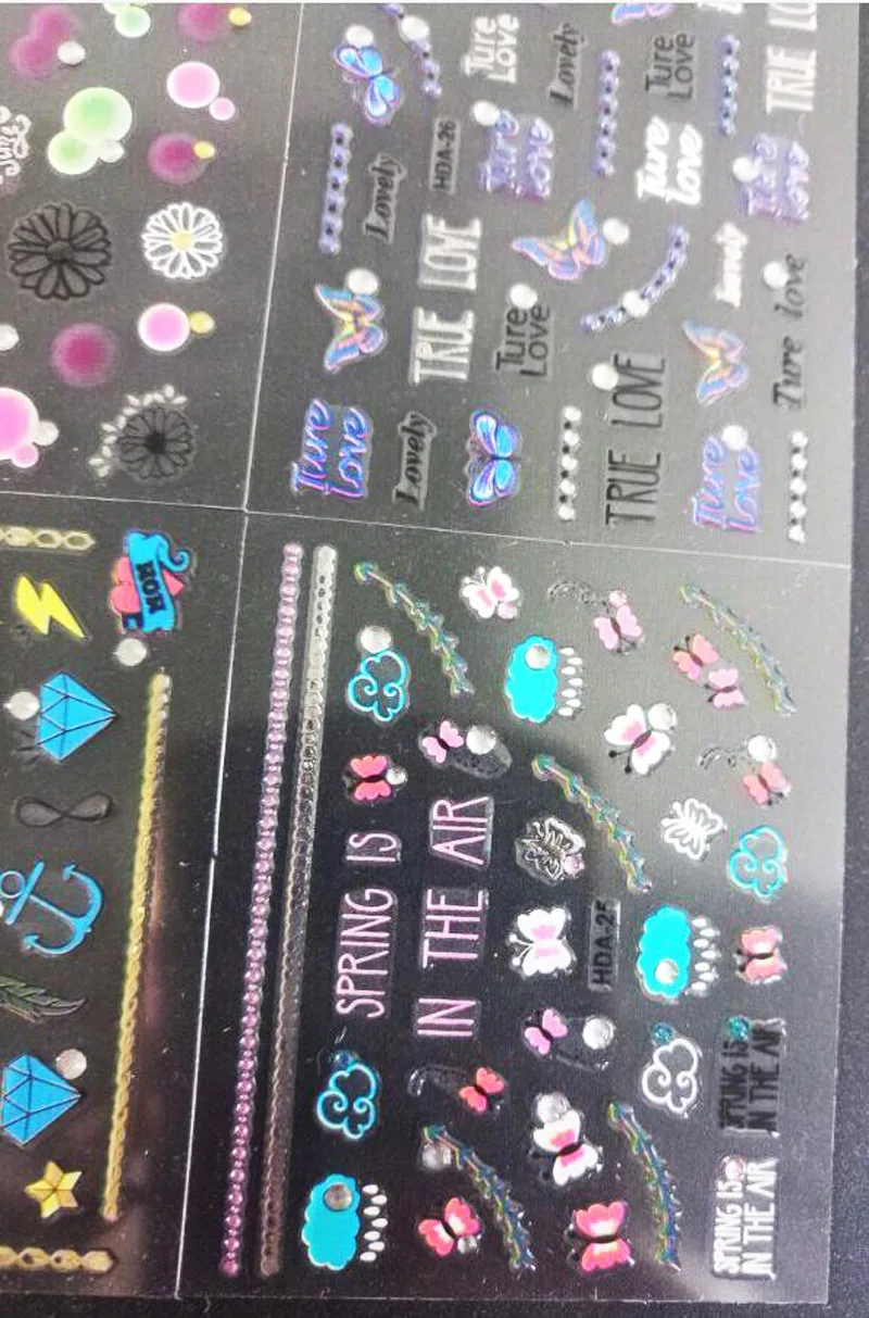 

NEW Gem Nail Decoration Sticker (hAD01-HAD030) 30pcs Nail Art Rhinestone Crystal Self Adhesive Stickers Diamond Gem Decal