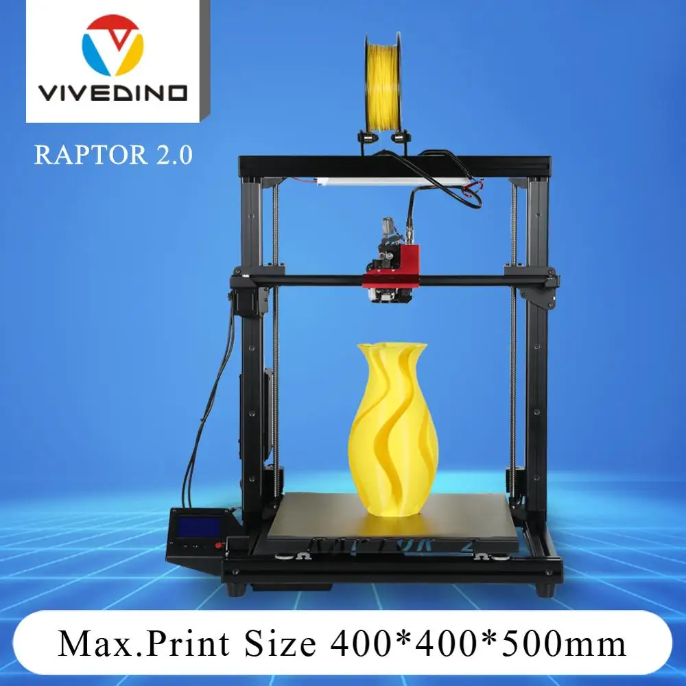 Günstig VIVEDINO Raptor 2 + Große Skala 3D Drucker Hohe Qualität Mit Filament Run Sensor Aus