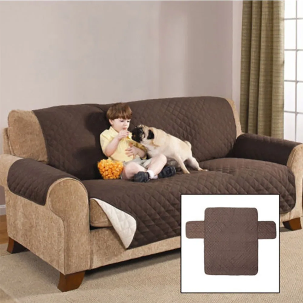 Водонепроницаемый износостойкий защитный чехол для дивана однотонный