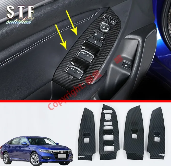 Стильная крышка подлокотника из углеродного волокна для интерьера двери окна