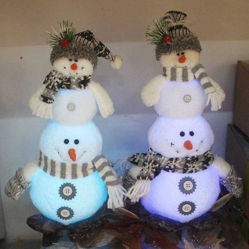 Snowman Christmas Hotel Mall Counter Dress Up Old Man Figurine Swing | Дом и сад