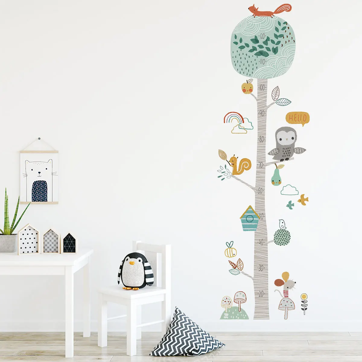 

Color forest animal tree height paste wall paste Self adhesive wall of children's room kindergarten