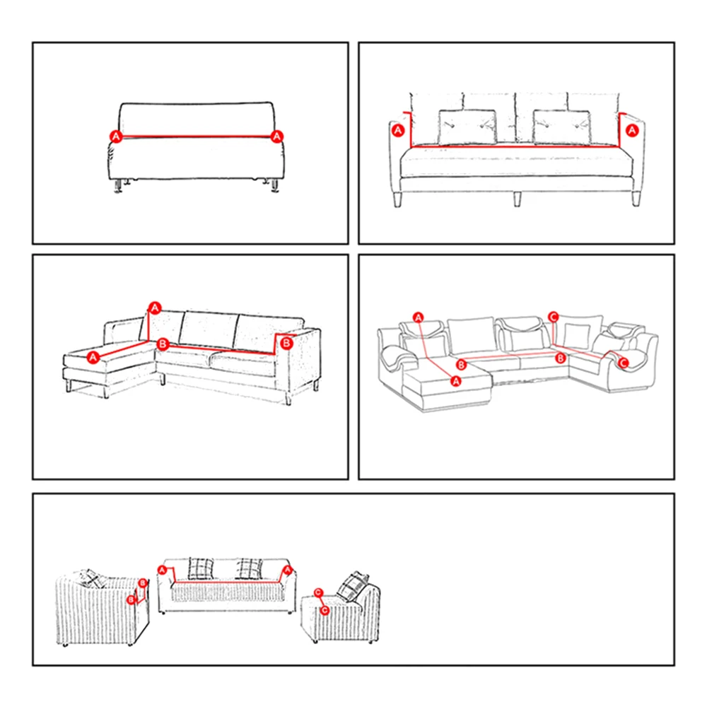

Sofa Cover Stretch Sofa Slipcovers for Living Room Couch Cushion Cover Pillow Case for Single Loveseat 3 Seater 4 Seater NEW