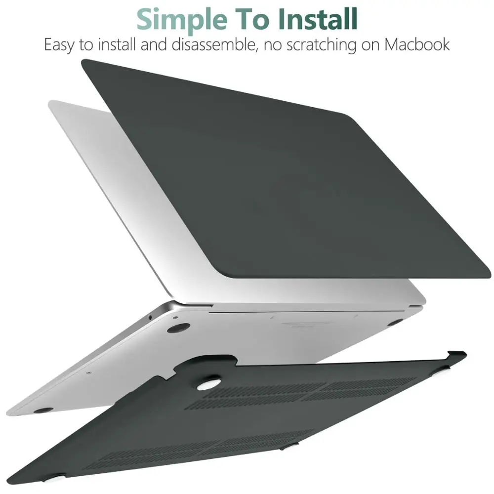 Новый чехол для ноутбука цвета Midnight Green для Macbook Air 13 2018 2019 Pro Retina 13 15 Touch bar модели A2159 A1989 A1932.
