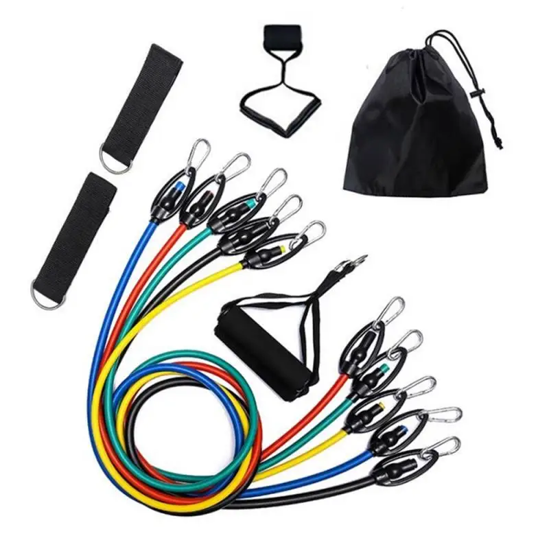 

11 шт. канат для перетягивания Фитнес комплект лента-Эспандер для мускулатуры Тренажерный Зал Сопротивление эластичные Йога Фитнес гантели ...