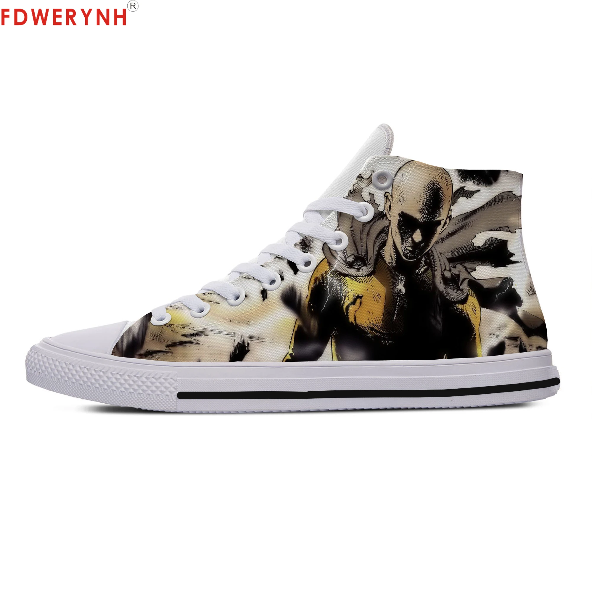 

Men's Casual Shoes MenCute Anime One Punch Plimsolls Custom Images Or Logo Lace-up Fashion Flat Shoes