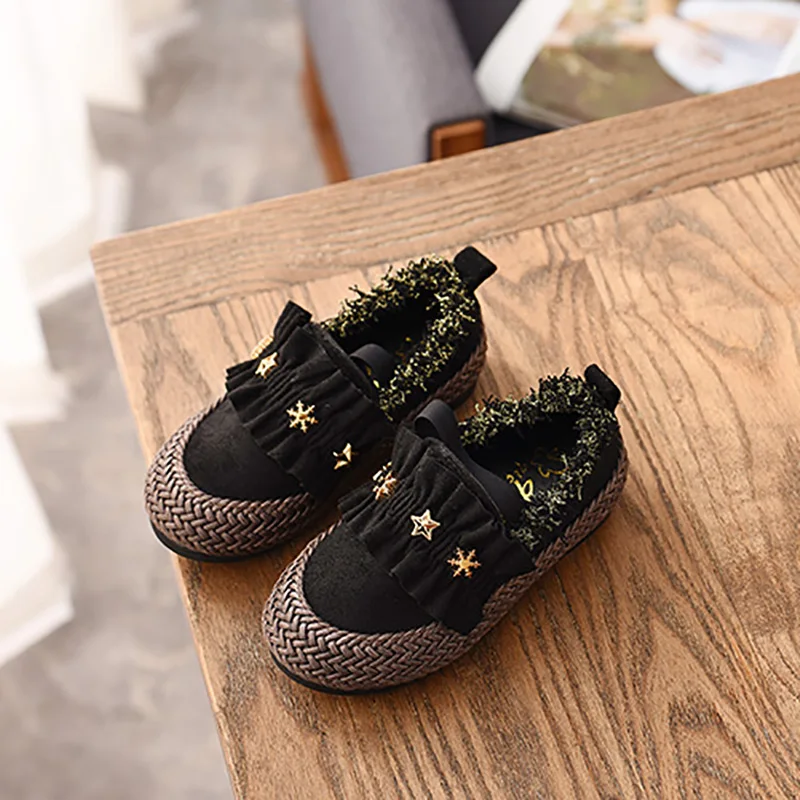 Zapatos planos para ni&ntilde;os y ni&ntilde;as, zapatillas planas informales antideslizantes, suela blanda, para caminar, primavera y oto&ntilde;o-5