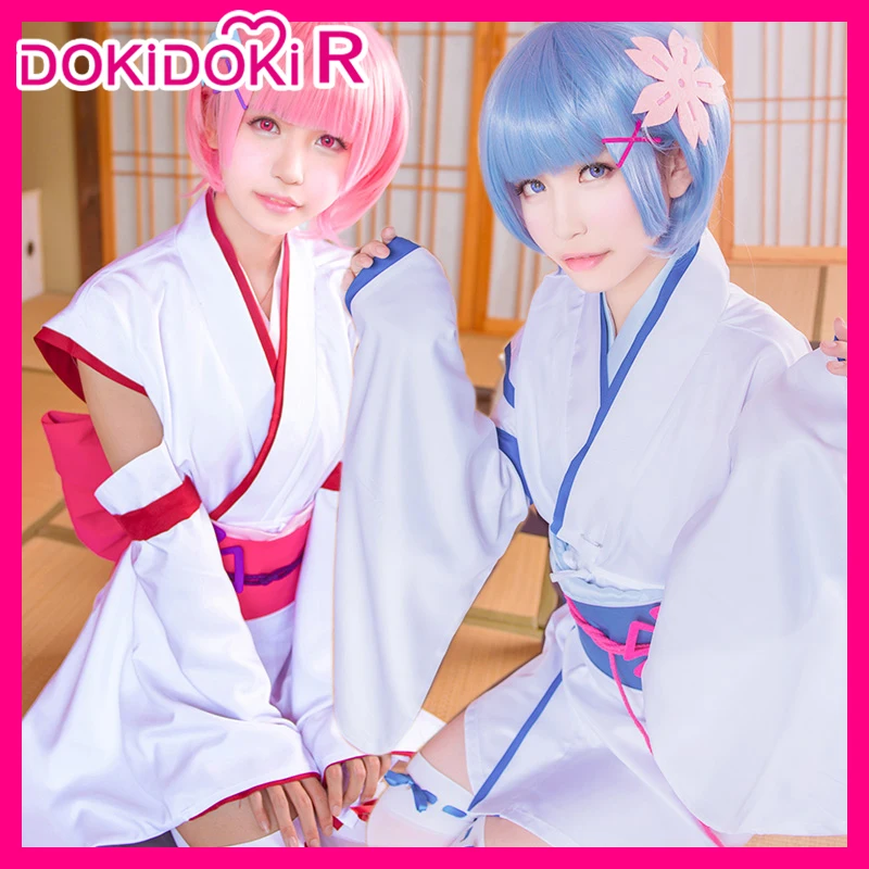 DokiDoki-R аниме Re Life в другом мире от zero Ram Rem косплей костюм для женщин Zero Косплей |