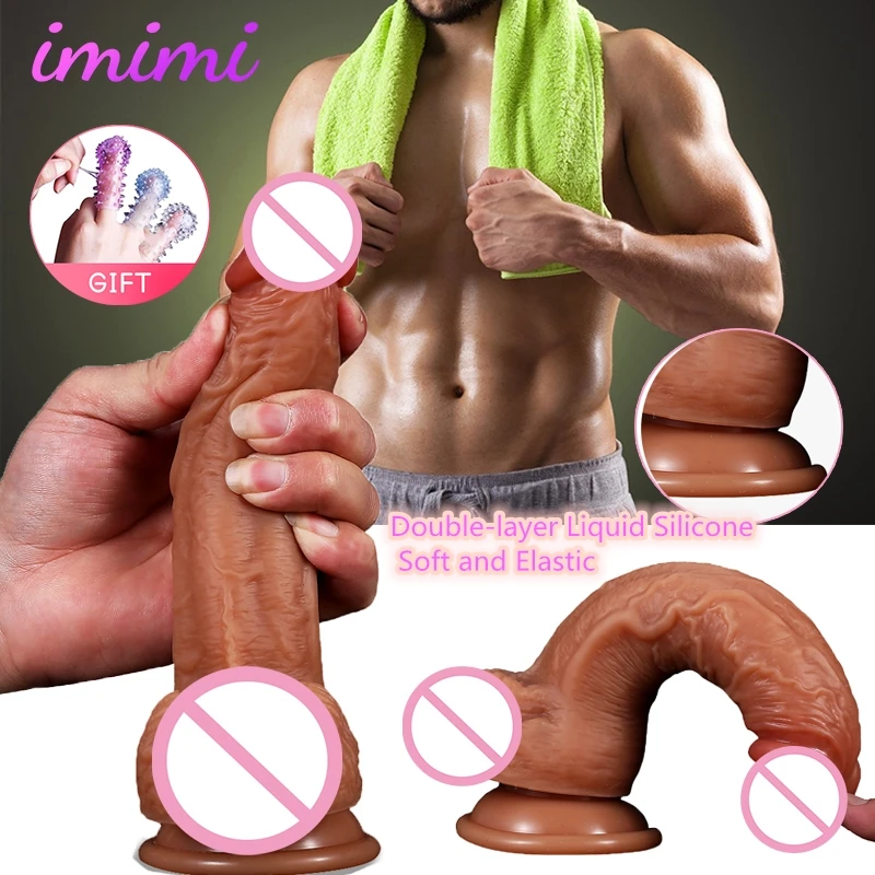 Реалистичный пенис мягкий жидкий силиконовый огромный большой фаллоимитатор с