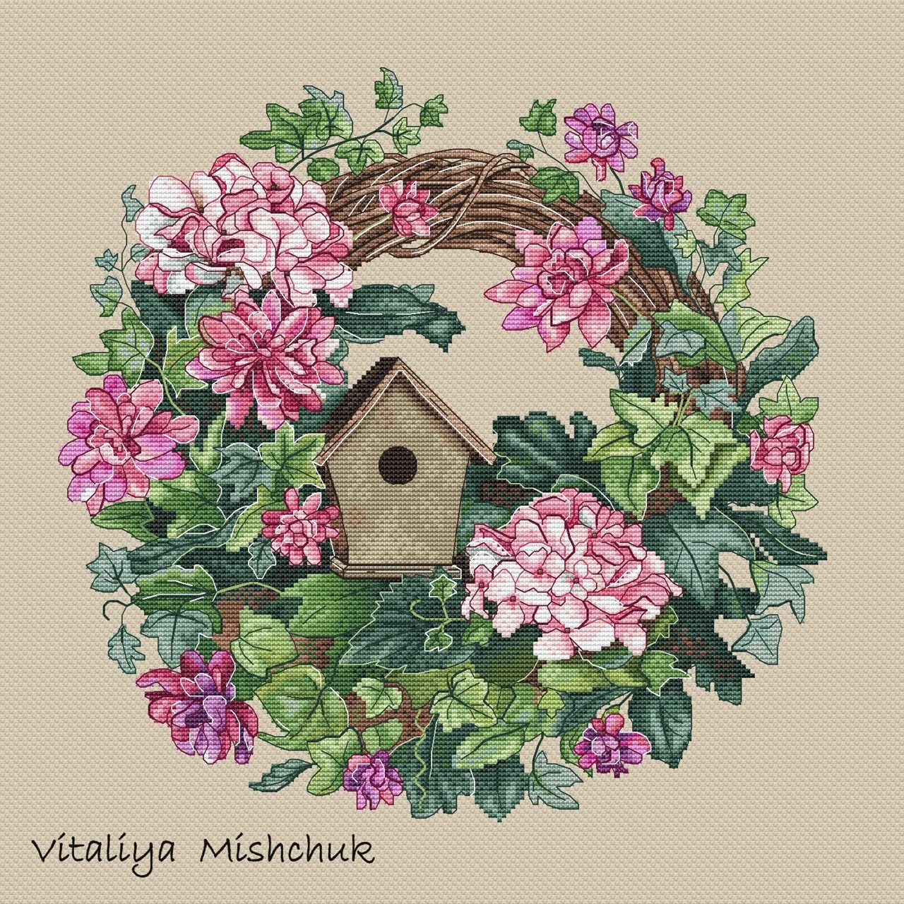 

Набор для вышивки крестиком, Набор для вышивки крестиком с новым рисунком, летняя гирлянда 41-40