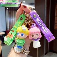 cartoon pendant cute child leather bag car plastic soft rubber doll key ring keychain accessories jewelry festivals gift