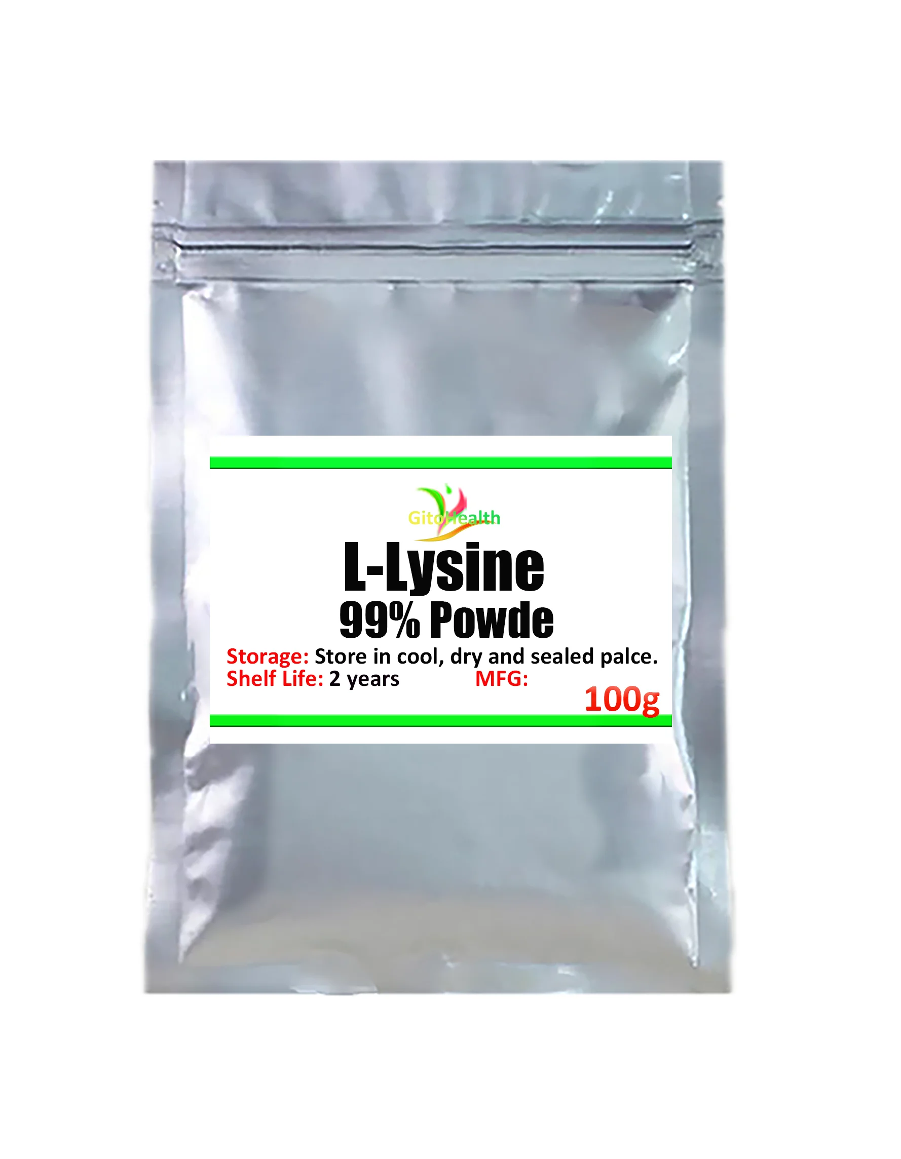 

Food grade pure L-lysine powder, nutritional supplements, improve insomnia and memory. Free deliver