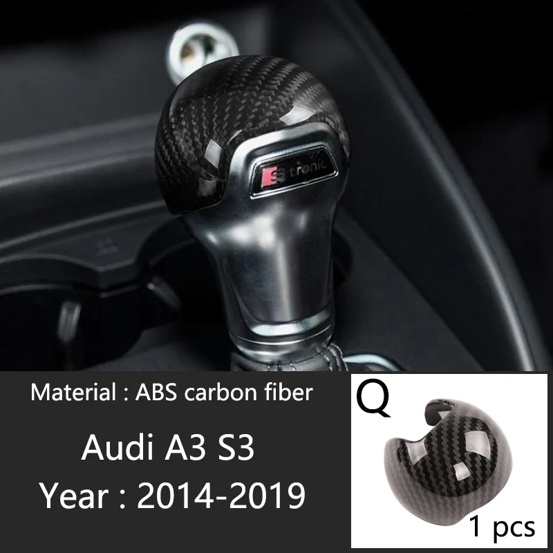 

Углеродное волокно для Audi A3 8V S3, салон автомобиля, переключение передач, кондиционер, CD-панель, дверной подлокотник, накладка, наклейки, аксессуары
