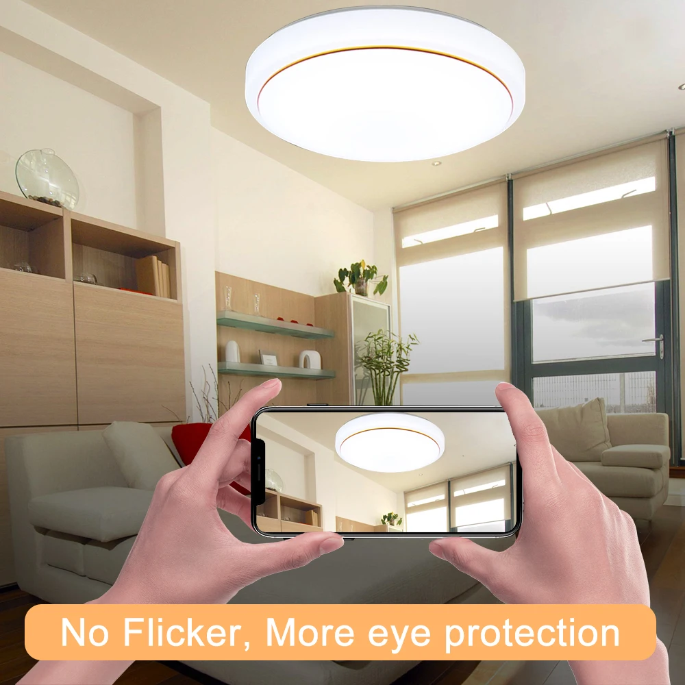 

Modern LED Ceiling Light 12W/18W/24W/48W High Side Single Gold Wire Round Lamps Surface Mounted for Ceiling Home Lighting