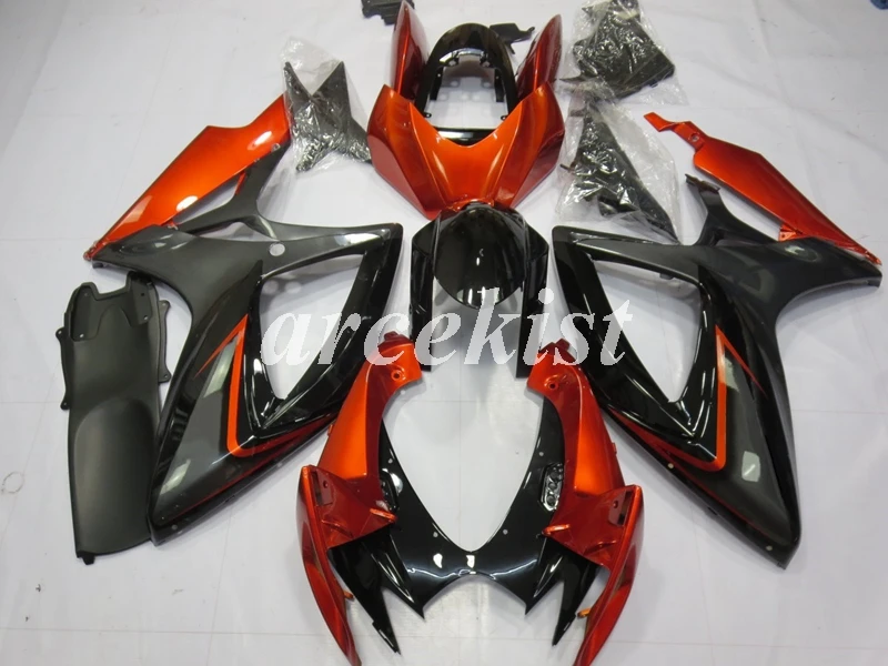 

Набор обтекателей для мотоцикла, 4 подарка, для Suzuki GSX-R, 600, 750, 2006, 2007, 06, 07, GSXR600, GSXR750, оранжевый, черный