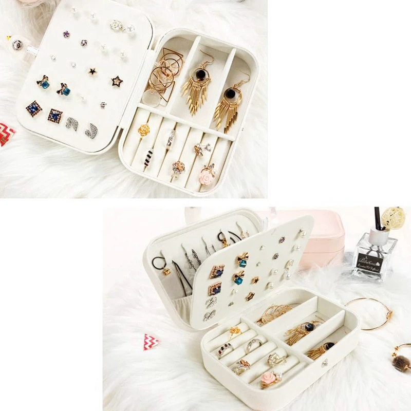 

Portable Jewelry Box - Multifunctional Mini Jewelry Display Storage Case