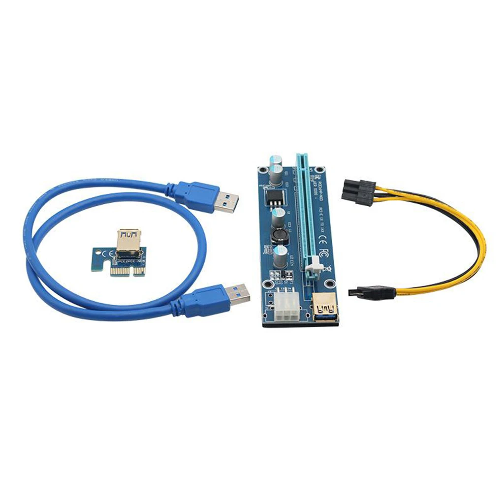 

60cm PCI-E Riser Card 009S Pcie 1x to 16x Extender USB Data Cable