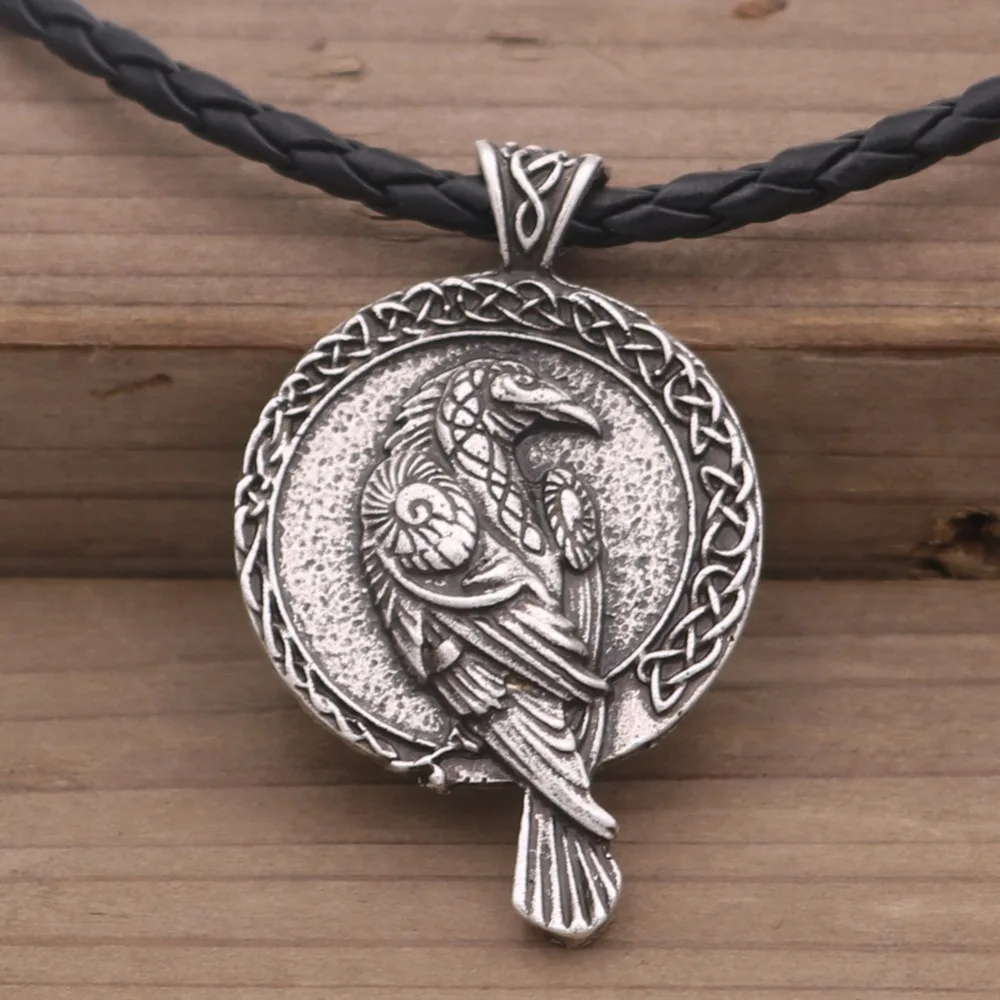 Odin ворона талисман амулет Викинг мужской кулон ожерелье Wicca Птица Ювелирные изделия руны Neckless Wiccan языческие аксессуары для мужчин и женщин