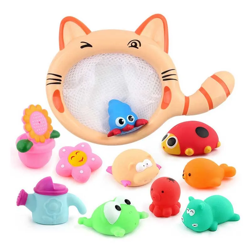 21 детская игрушка для ванны рыболовная сеть организующая игрушка-утка