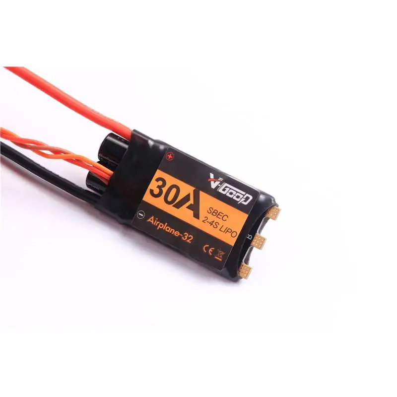 

Vgood 30a 2-4s 32-битный бесщеточный Esc с 4a Sbec для радиоуправляемого самолета с неподвижным крылом