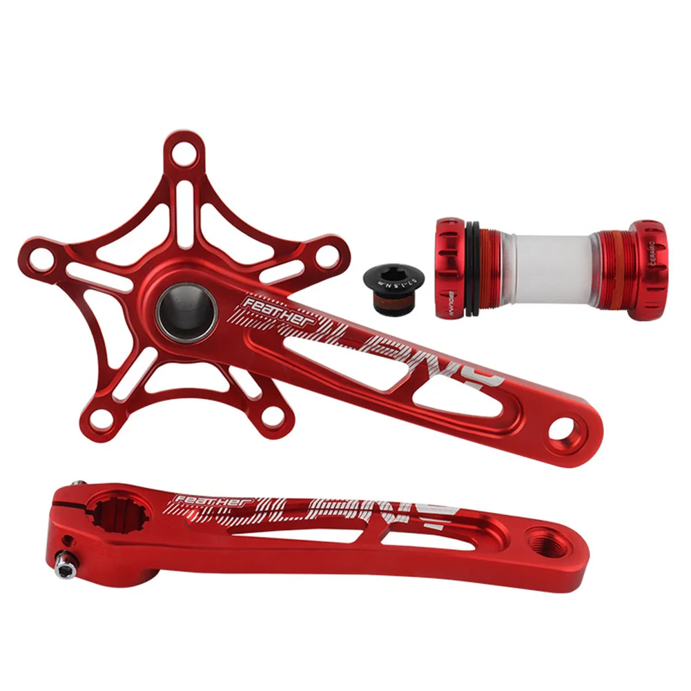 

Road Bike Crank Set 170mm Crank Arm 130BCD Chainring With Ceramic Bottom Bracket Bicycle Crank With Five Claws Cycling Parts