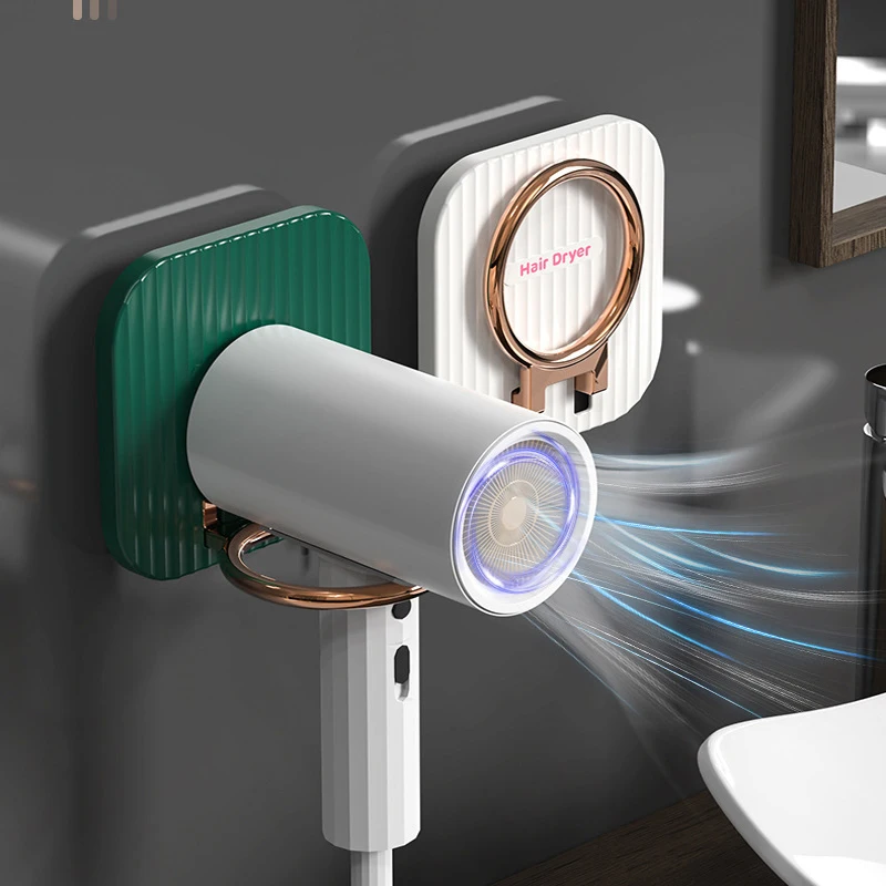 

Hair Dryer Holder Wall Mounted Hairdryer Hook Stand Rack Bathroom Organizer and Storage Shelves Household Shower Accessories