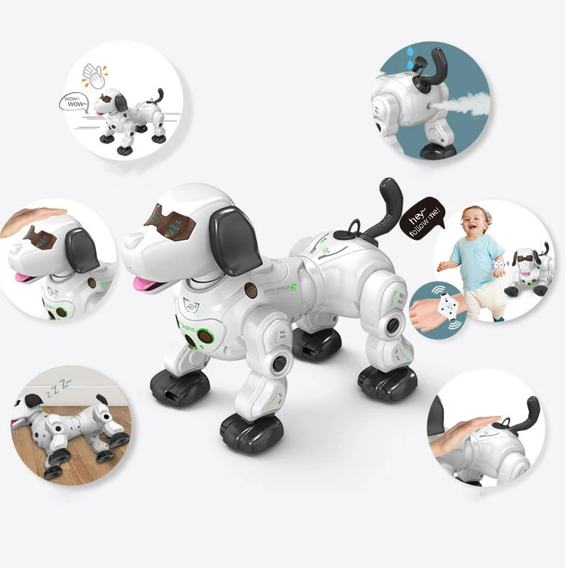 

2.4G RC Dog Toy for Kid Remote Control Robotic Dog Stunt Puppy Voice Control Toys Electronic Pets Dancing Robot